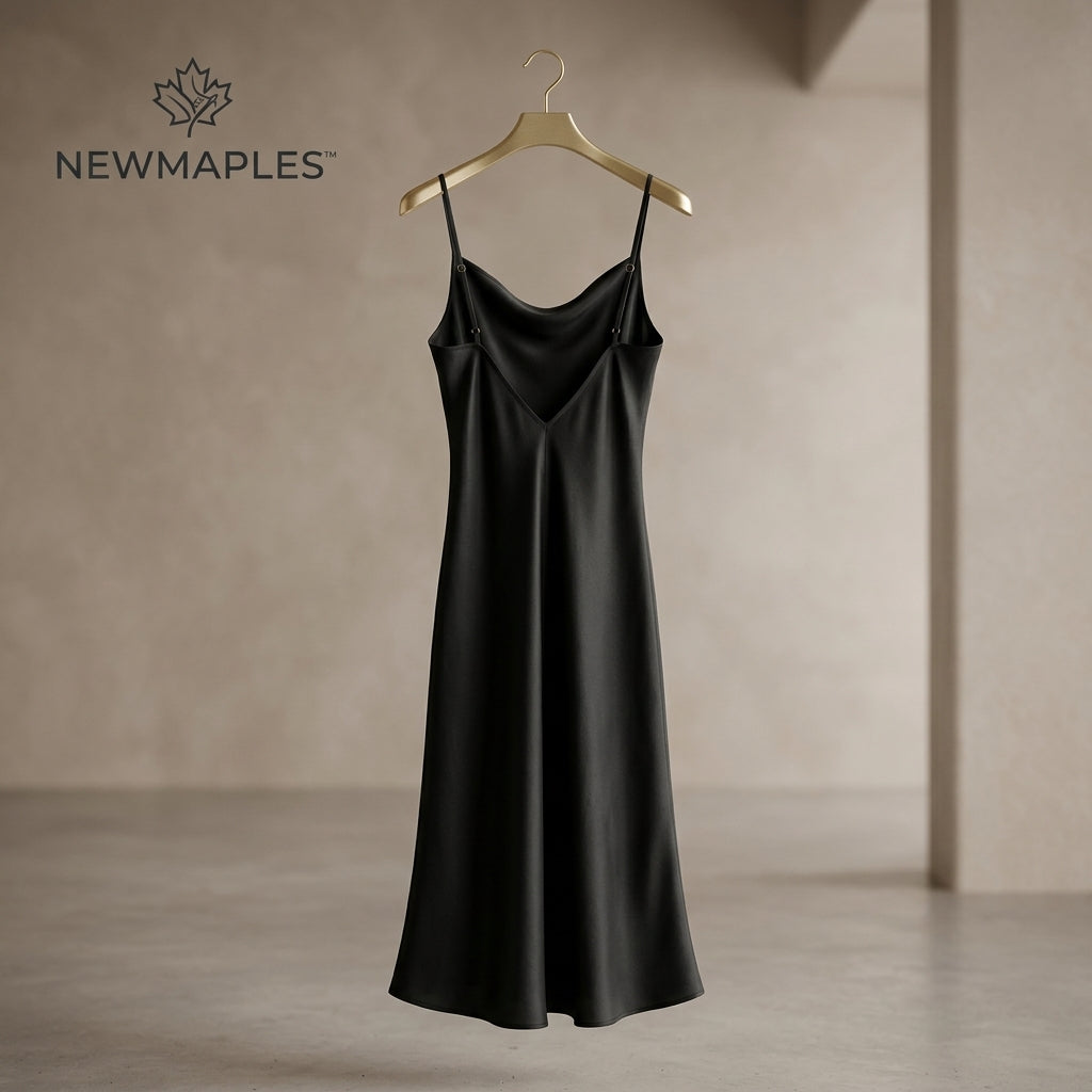 Newmaples™ Midnight Drape Slip Dress