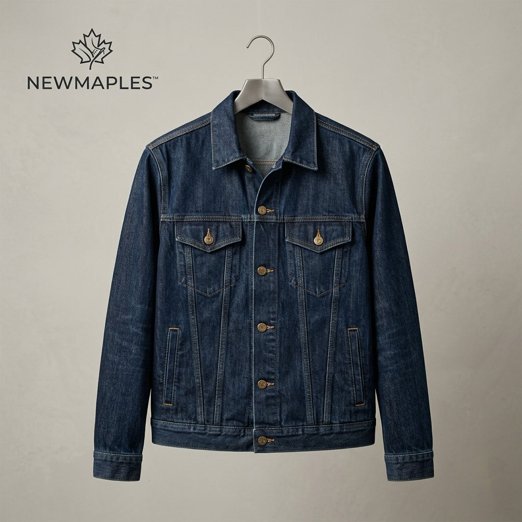 Newmaples™ Indigo Frame Denim Jacket