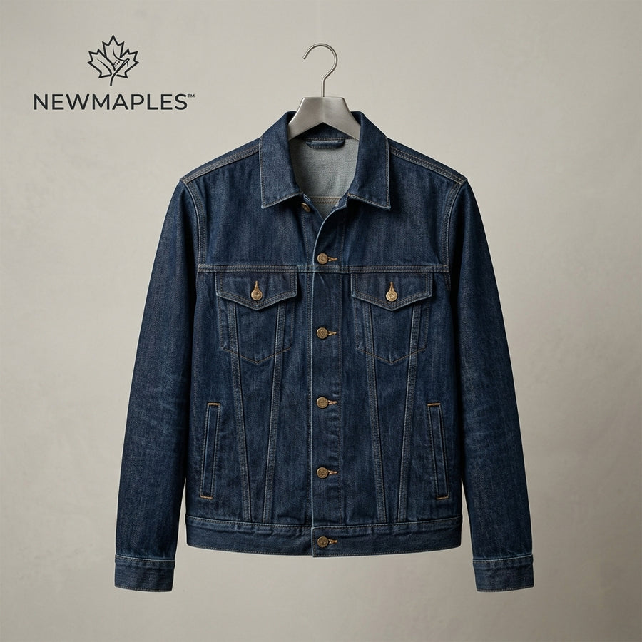 Newmaples™ Indigo Frame Denim Jacket
